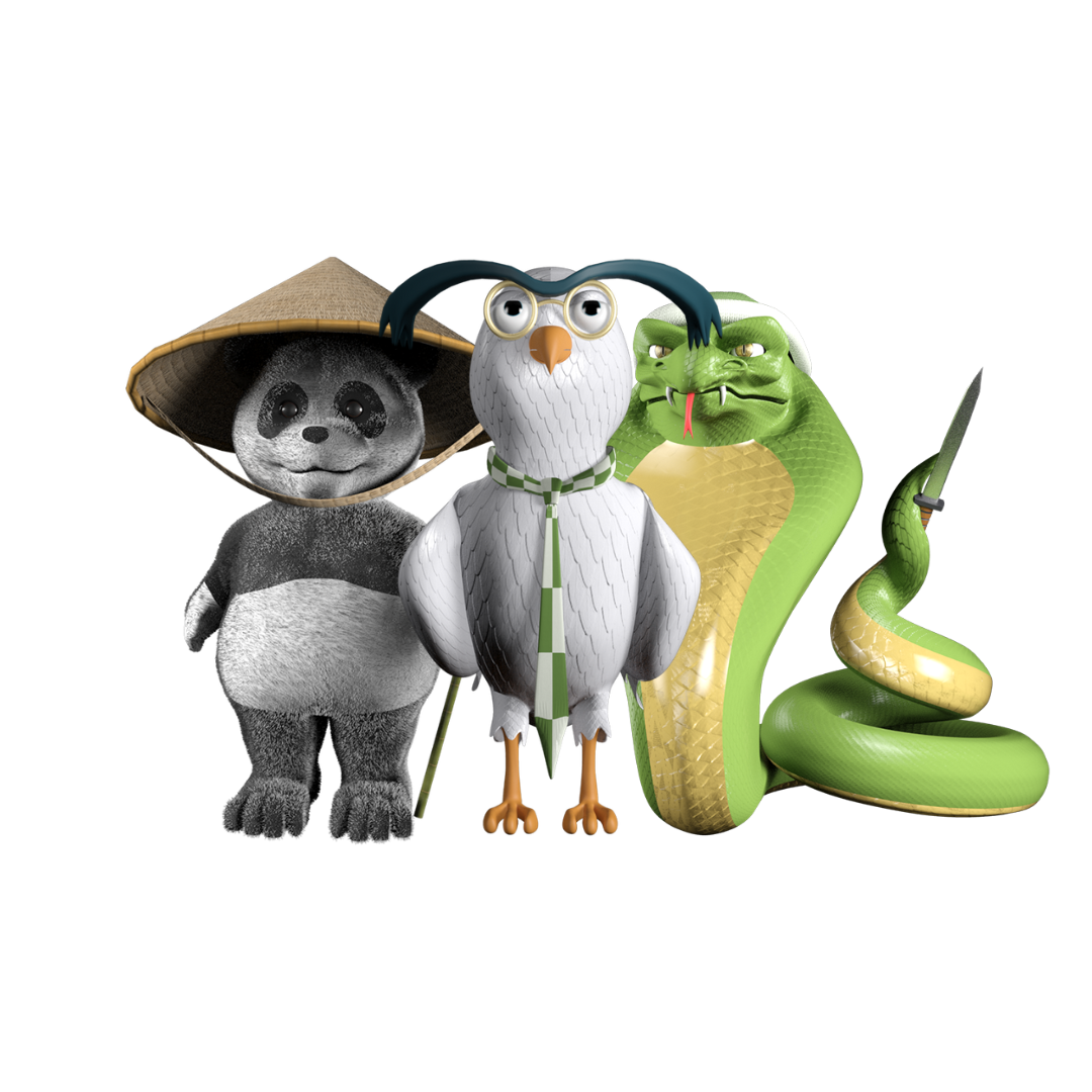 Fondos Flip: Panda, Búho y Cobra